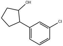 2-(3-chlorophenyl)cyclopentan-1-ol Struktur