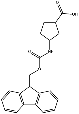 3-(Fmoc-amino)cyclopentanecarboxylic acid Struktur