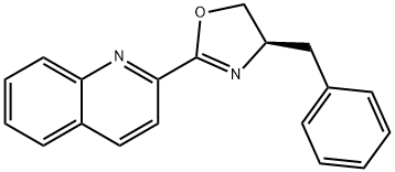 Quinoline, 2-[(4R)-4,5-dihydro-4-(phenylmethyl)-2-oxazolyl]- Struktur