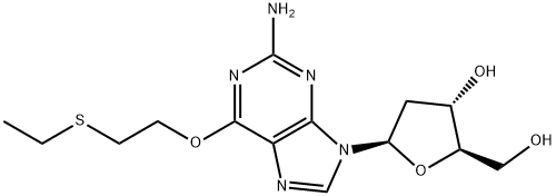 O(6)-ethylthioethyldeoxyguanosine Struktur