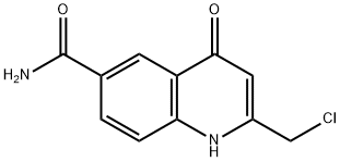 2-(chloromethyl)-4-oxo-1,4-dihydro-6-quinolinecarboxamide(SALTDATA: FREE) Struktur