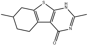 2,7-dimethyl-5,6,7,8-tetrahydro-3H-[1]benzothiolo[2,3-d]pyrimidin-4-one Struktur