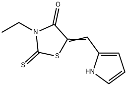 (5Z)-3-ethyl-5-(1H-pyrrol-2-ylmethylidene)-2-sulfanylidene-1,3-thiazolidin-4-one Struktur