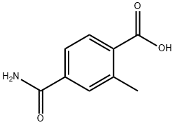 Benzoic acid, 4-(aminocarbonyl)-2-methyl- Struktur