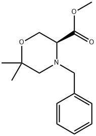 (S)-methyl 4-benzyl-6,6-dimethylmorpholine-3-carboxylate Struktur