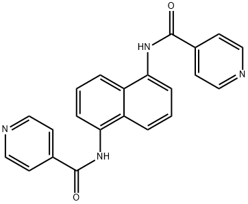 N,N'-(naphthalene-1,5-diyl)diisonicotinamide Struktur