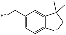 5-Benzofuranmethanol, 2,3-dihydro-3,3-dimethyl- Struktur