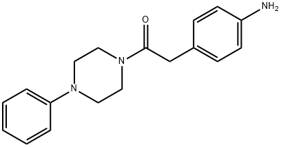 Ethanone, 2-(4-aminophenyl)-1-(4-phenyl-1-piperazinyl)- Struktur