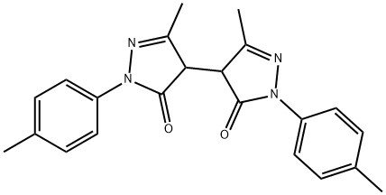 [4,4'-Bi-3H-pyrazole]-3,3'-dione, 2,2',4,4'-tetrahydro-5,5'-dimethyl-2,2'-bis(4-methylphenyl)- Struktur