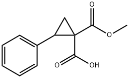 1,1-Cyclopropanedicarboxylic acid, 2-phenyl-, 1-methyl ester Struktur