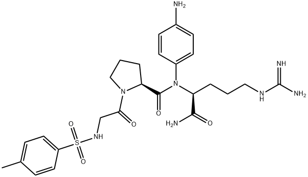 L-Argininamide, N-[(4-methylphenyl)sulfonyl]glycyl-L-prolyl-N-(4-aminophenyl)- (9CI) Struktur