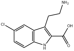 1H-Indole-2-carboxylic acid, 3-(2-aminoethyl)-5-chloro- Struktur