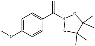 2-[1-(4-Methoxyphenyl)ethenyl]-4,4,5,5-tetramethyl-1,3,2-dioxaborolane Struktur