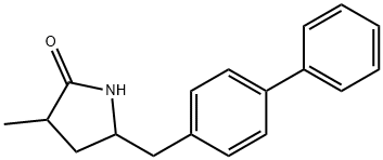 2-Pyrrolidinone, 5-([1,1'-biphenyl]-4-ylmethyl)-3-methyl- Struktur