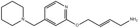 2-Buten-1-amine, 4-[[4-(1-piperidinylmethyl)-2-pyridinyl]oxy]-, (E)- (9CI) Struktur