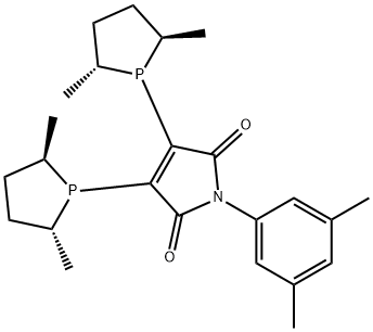 catASium(R)  MNXyl(R),  3,4-Bis[(2R,5R)-2,5-dimethylphospholanyl]-1-(3,5-dimethylphenyl)-1H-pyrrol-2,5-dione Struktur