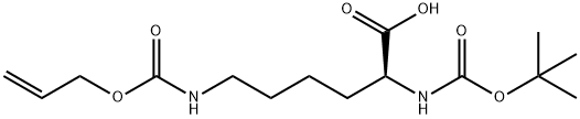 (Tert-Butoxy)Carbonyl Lys(Alloc)-OH Struktur