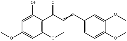 2''-HYDROXY-3,4,4'',6''-TETRAMETHOXYCHALCONE Struktur