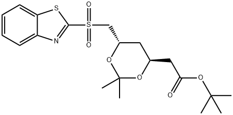 D-erythro-Hexonic acid, 6-(2-benzothiazolylsulfonyl)-2,4,6-trideoxy-3,5-O-(1-methylethylidene)-, 1,1-dimethylethyl ester