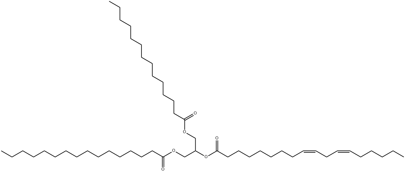 1-Myristoyl-2-Linoleoyl-3-Palmitoyl-rac-glycerol Struktur