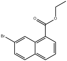 1-Naphthalenecarboxylic acid, 7-bromo-, ethyl ester Struktur