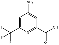 4-amino-6-(trifluoromethyl)pyridine-2-carboxylic acid Struktur