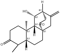 ent-11β-Hydroxyatis-16-ene-3,14-dione Struktur