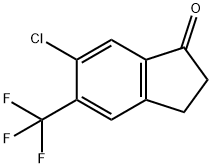 1H-Inden-1-one, 6-chloro-2,3-dihydro-5-(trifluoromethyl)- Struktur