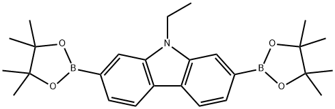 9H-Carbazole, 9-ethyl-2,7-bis(4,4,5,5-tetramethyl-1,3,2-dioxaborolan-2-yl)- Struktur