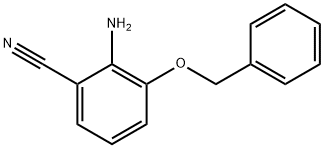 Benzonitrile, 2-amino-3-(phenylmethoxy)- Struktur