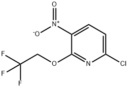 Pyridine, 6-chloro-3-nitro-2-(2,2,2-trifluoroethoxy)- Struktur