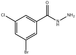 Benzoic acid, 3-bromo-5-chloro-, hydrazide Struktur