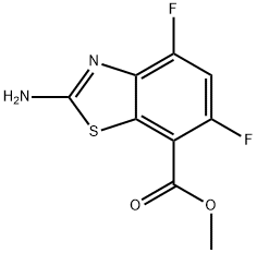 methyl 2-amino-4,6-difluoro-1,3-benzothiazole-7-carboxylate Struktur