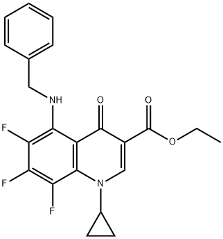 3-Quinolinecarboxylic acid, 1-cyclopropyl-6,7,8-trifluoro-1,4-dihydro-4-oxo-5-[(phenylmethyl)amino]-, ethyl ester