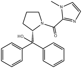 Methanone, [(2S)-2-(hydroxydiphenylmethyl)-1-pyrrolidinyl](1-methyl-1H-imidazol-2-yl)- Struktur