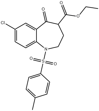 Ethyl 7-Chloro-5-oxo-1-toxyl-2,3,4,5,-tetrahydro-1H-benzo[b]azepine-4-carboxylate Struktur