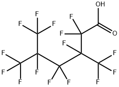 Hexanoic acid, 2,2,3,4,4,5,6,6,6-nonafluoro-3,5-bis(trifluoromethyl)- Struktur