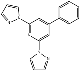 4-phenyl-2,6-di(1H-pyrazol-1-yl)pyridine Struktur