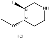 Piperidine, 3-fluoro-4-methoxy-, hydrochloride (1:1), (3R,4R)-rel- Struktur