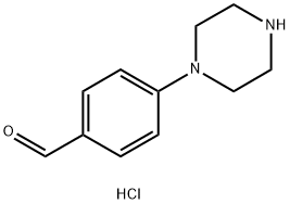 Benzaldehyde, 4-(1-piperazinyl)-, hydrochloride (1:1) Struktur