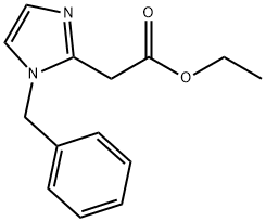 1H-Imidazole-2-acetic acid, 1-(phenylmethyl)-, ethyl ester Struktur