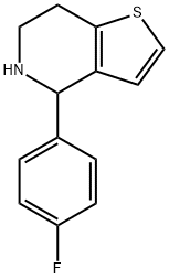 Thieno[3,2-c]pyridine, 4-(4-fluorophenyl)-4,5,6,7-tetrahydro- Struktur