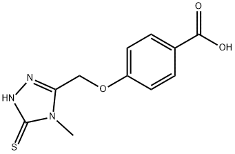 4-[(4-methyl-5-sulfanylidene-1H-1,2,4-triazol-3-yl)methoxy]benzoic acid Struktur