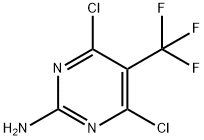 2-Pyrimidinamine, 4,6-dichloro-5-(trifluoromethyl)- Struktur