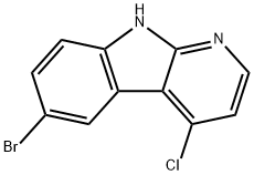 6-Bromo-4-chloro-9H-pyrido[2,3-b]indole Struktur