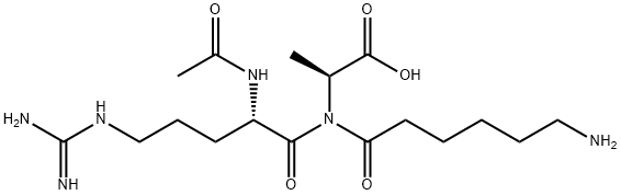 L-Alanine, N2-acetyl-L-arginyl-6-aminohexanoyl- Struktur