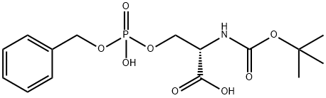 L-Serine, N-[(1,1-dimethylethoxy)carbonyl]-, phenylmethyl hydrogen phosphate (ester) (9CI) Struktur