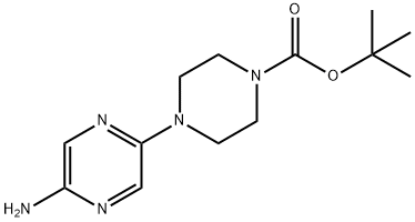 tert-Butyl 4-(5-Aminopyrazin-2-yl)piperazine-1-carboxylate Struktur