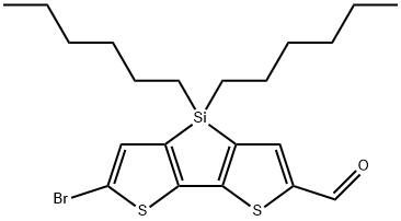 4H-Silolo[3,2-b:4,5-b']dithiophene-2-carboxaldehyde, 6-bromo-4,4-dihexyl- Struktur