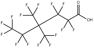 Hexanoic acid, 2,2,3,3,5,5,6,6,6-nonafluoro-4,4-bis(trifluoromethyl)- Struktur